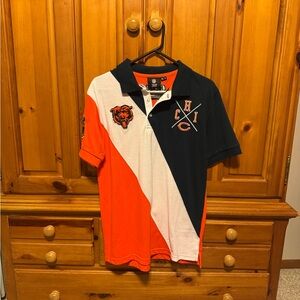 FOCO NFL MEN'S CHICAGO BEARS RUGBY POLO SHIRT